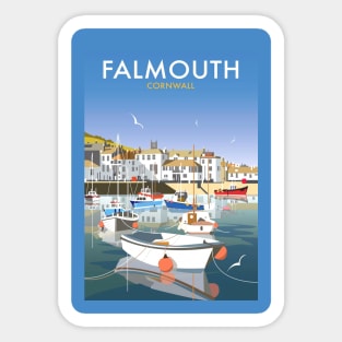 Vintage Travel Poster - Falmouth England Sticker